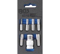 5016 | Jeu d’embouts | 10 mm 3/8 | profil T pour Torx | 7 pièces