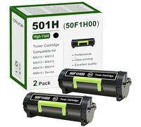 501H (50F1H00) Lot de 2 Cartouches de Toner de Rechange pour Lexmark MS310 MS310dn MS312 MS312dn MS315 MS315dn MS410 MS410dn MS415 MS415dn MS510 MS510dn MS611 Noir 0 MS61 Imprimante 0dn