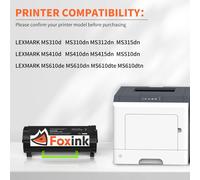 502H 50F2H00 Toner Cartouche Compatible Pour Lexmark Ms410Dn Pour Lexmark Ms310 Ms310D Ms310Dn Ms312Dn Ms315Dn Ms410D Ms410Dn Ms415Dn Ms510Dn Ms610De Ms610Dn Ms610Dte Ms610Dtn Imprimante 5000 Pages