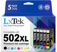 502XL Cartouches d'encre Compatible pour Epson 502 502 XL pour Epson Workforce WF-2860 WF-2860DWF WF-2865 WF-2865DWF, Expression Home XP-5100 XP5100 XP-5105 XP5105 (Paquet de 5)