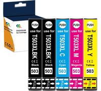 503 Xl Multipack Compatible Avec Epson 503 503Xl Cartouche D'Encre, Pour Epson Expression Home Xp-5200 Xp-5205 Workforce Wf-2960Dwf Wf-2965Dwf (5Pack)[ENC944372]