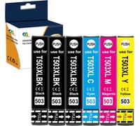 503 XL Multipack Compatible avec Epson 503 503XL Cartouche d'encre,pour Epson Expression Home XP-5200 XP-5205 Workforce WF-2960DWF WF-2965DWF (6Pack)