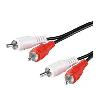 [50340] Goobay Câble de Connexion Stéréo 2x RCA 2 (audio à gauche/droite) 15m