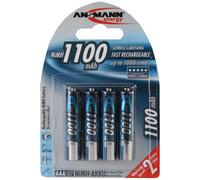 [5035232] ANSMANN Blister de 4 Accus NiMH Premium, Micro AAA, 1100mAh