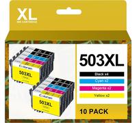 503Xl 503 Cartouches D'Encre Compatible Pour Epson 503 Xl Pour Epson Expression Home Xp-5200 Xp-5205 Workforce Wf-2960Dwf Wf-2965Dwf (10 Pack)