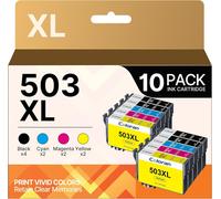 503Xl 503 Cartouches D'Encre Compatible Pour Epson 503 Xl Pour Epson Expression Home Xp-5200 Xp-5205 Workforce Wf-2960Dwf Wf-2965Dwf (10 Pack)