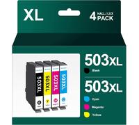 503XL Cartouches d'encre Compatible pour Epson 503 503L 503 XL pour Epson Expression Home XP-5200 XP-5205 XP 5200 5205 Workforce WF-2960DWF WF-2965DWF WF 2960 (Noir Cyan Magenta Jaune)