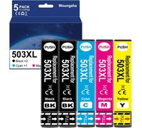 503XL Cartouches d'encre Compatible pour Epson 503 XL pour Epson Expression Home XP-5200 XP-5205 Workforce WF-2960DWF WF-2965DWF (5 Pack)