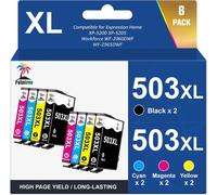 503XL Compatible with Epson WF 2960 and Epson 503 503xl Cartridge for Epson Expression Home XP-5200 XP5200 XP-5205 Epson Workforce WF-2960 WF-2960DWF WF-2965 (Pack of 8)
