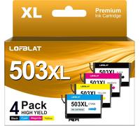 503XL Lot de Cartouches d'encre compatibles Epson 503 XL pour Epson XP 5200 WF 2960 pour Epson XP-5200 Workforce WF-2960DWF WF-2965DWF (Noir, Cyan, Magenta, Jaune)