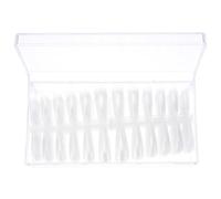 504 Pièces Faux Ongles Couvrants Transparents en Plastique | Pose Facile, Coupe Simple, Tenue de Couleur, Aspect Clair, pour Tailles de Doigts Variées