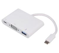 Adaptateur hub Qoltec USB-C 3.1 3 en 1 | USB 3.0 | VGA | USB-C 3.1 PD 92 W