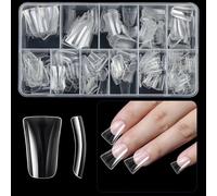 504x/Set Duck Nails Tips Curved False Press on Half Covers False Clear