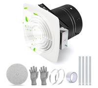505 Ventilateur d'échappement de salle de bain, ventilateur de 20,3 cm avec 200 CFM, ventilateur de plafond à décharge verticale blanche, ventilateur de salle de bain et ventilateur d'échappement de