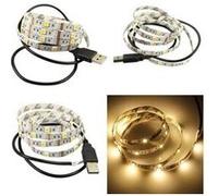 5050 led lumineux 1m usb ont mené des lumières de bande tv back light color changeant le jaune - jaune