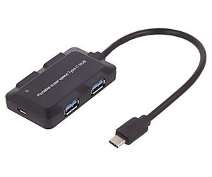 50502-QOL1 50502 Hub USB A femelle x4, USB C mâle USB 3.1 noir 10Gbps QOLTEC