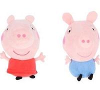 5056219083360 Lot 2 Peluches Peppa Pig Lil' Bodz Peppa & George 25cm Officielles