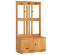 505861& Portemanteau - Armoire de Vestiaire SANDNES 87x40x159,5 cm bois massif pin