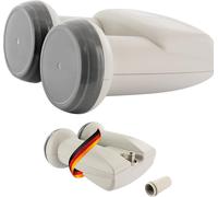5071 Monoblock Single LNB 1-Participant numérique Accessoires pour Parabole Protection Contre Les intempéries Raccords dorés Gris Clair Astra Eutelsat Récepteur Satellite