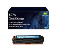 507A Cartouche de Toner Compatible CE400A CE401A CE402A CE403A, avec puce | Remplacement des cartouches de toner 507A CP3525 3525N 3525DN CM3530 3530FS M551N M551DN M551XH for imprimante(Cyan)