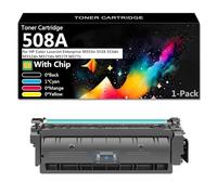 508A Cartouche de Toner à Haut Rendement CF360A CF361A CF363A CF362A | Fonctionne pour HP Color Laserjet Enterprise M553n 553X 553dn Imprimantes, Imprimez en Douceur,Cyan