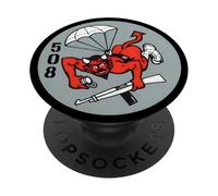 508th Airborne Red Devils Vintage WW2 PopSockets PopGrip Adhésif