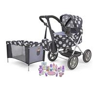 509 Crew Doll Stroller Pram 18 Piece Combo Value Play Set, Ages 3+