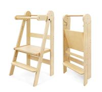 509 Lofty - Tour d'apprentissage pliable - Aide à la cuisine pour enfants - Montessori - Marchepied - Pliable - Pratique pour le rangement - Planche debout réglable 3 hauteurs