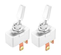 50A 12V Heavy Duty Toggle Switch, 2-Pin SPST, Chrome Plated, 2Pcs for Automotive
