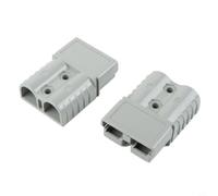 50A 600V Connecteur plaqué argent UL94-V0 PPO Isolation pour chariot élévateur pour camping-car Système solaire Changement rapide Verrouillage mécanique Gris 1 paire (Gris-120A)