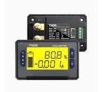 50A Contrôleur de batterie 12V 24V 36V 48V Moniteur de batterie 8-80V Affichage en temps réel de 8 paramètres de batterie tension peut être réglé alarme, pour plusieurs batteries (TN05)