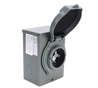 50A Outdoor Power Entor Box 12500W NEMA 3R - Plug sur Le Générateur à l'épreuve des Intempéries pour Une Connexion d'alimentation de Sauvegarde Sûre et Facile