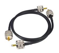 50cm/1.64ft Antenne CB Câble PL259 SO239 Mâle vers UHF Mâle Câble Coaxial 50 ohm Faible Perte RG58 pour Antenne radio CB,radio amateur,compteur SWR,radio HF(2 Pack)