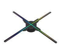 50CM 576 Allume Projecteur Holographique 3D, HD 3D Machine de Publicité de Projecteur d'Affichage à LED de Ventilateur d'Hologramme de 4 Axes, pour la Version Directe d'Android/iOS WiFi(Prise UE)