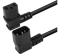 50cm 90 Degree IEC320 C14 Right Angle C13 Extension PDU,Right Angle Power Cable C14 Male to C13 Female for Computers,Scanner (Right C14 to Right C13)