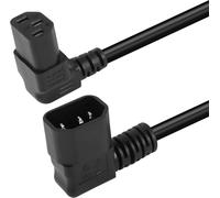 50cm 90 Degree IEC320 c14 to Top Angle c13 PDU Power Extension Cable Right Angle c14 Male to C13 Female for Computers,Scanner (Right C14 to Up C13)