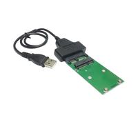 50cm Adaptateur USB 2.0 vers Mini PCI-E mSATA SSD, 1.8 pouces Micro SATA 7 + 9 16 broches, cartes PCBA pour disque dur SSD, livraison gratuite