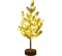 50CM Led Bonsai Sapin de Noël Lumineux, Mini Arbre de Noël Artificiel Avec Lumière Nocturne Luminaires Décoratifs Pour Noël Fête Intérieure Décoration