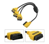 50cm Obd2 Câble 1 À 3 Convertisseur Adaptateur Obd2 Séparateur Y Câble J1962m À 3-J1962f Séparateur Obd2 Rallonge
