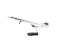 50cm Résine Moulée sous Pression Adaptée Au Modèle d'avion Concord avec Lumières Et Roues Miniature À Collectionner Kit de Jeu de Passe-Temps(A)