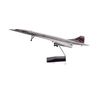 50cm Résine Moulée sous Pression Adaptée Au Modèle d'avion Concord avec Lumières Et Roues Miniature À Collectionner Kit de Jeu de Passe-Temps(B)
