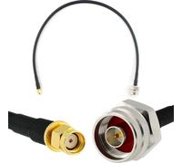 50cm RP-SMA mâle vers N mâle (tête hexagonale) Câble coaxial - 0.5 mètres de câble d'antenne à faible perte HF-240 (équivalent LMR 240) Câble d'extension - pour routeur WiFi Antenne Wireless RF WLAN R