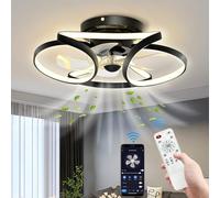 50cm Ventilateur de Plafond Silencieux avec Lumiere et APP-Control, Moderne Ventilateur Plafonnier LED Dimmable Chambre avec Reversible DC Moteur, Télécommande, pour Salon, Chambre, Salle à Manger