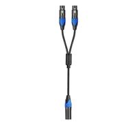 50cm XLR Splitter Cable 1 XLR Female to 2 XLR Male XLR Y Splitter Cable Microphone Splitter Cord for Amplifier Mixer MFF