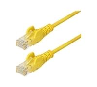 StarTech.com Câble Ethernet CAT6 Jaune Fin de 50cm, Sans Accroc, 100W PoE, UTP, LSZH, Fil de Cuivre Pur 28AWG, Cordon RJ45