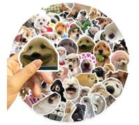 50Counts Pour Chiens Animal Autocollant Esthétique Résistante À L'eau Pour Art Artisanat Scrapbooking Journal Téléphonique Guitare Ordinateur Portable Réaliste De Chien Réaliste