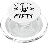 50e Anniversaire de Feral et Fifty Skeleton Hand PopSockets PopGrip pour MagSafe