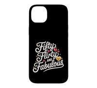 50e Anniversaire de Fifty Flirty and Fabulous Coque pour iPhone 14 Plus