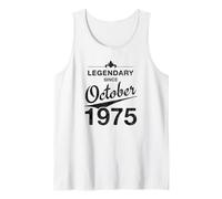 50e Anniversaire Né en Octobre 1975 Vintage 50 Ans d'âge Débardeur