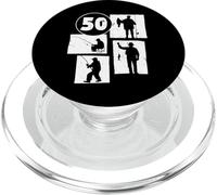 50e Anniversaire pêche 50 Ans pêcheur pêcheur Poisson pêcheur PopSockets PopGrip pour MagSafe